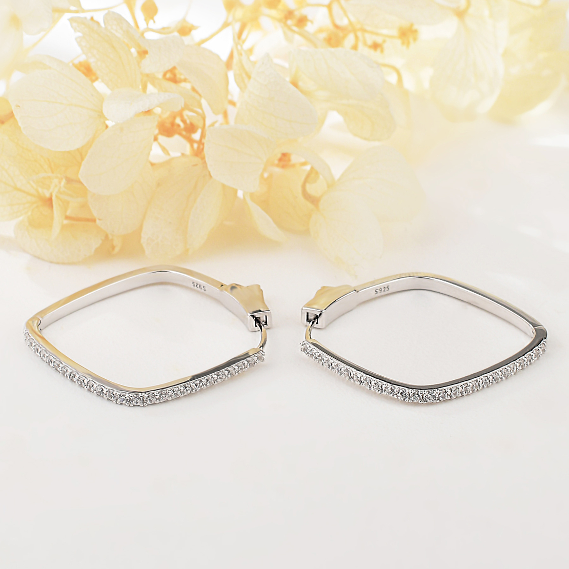 Ежедневни сребърни обеци халки 2700000062395 | колекция Delicate Silver