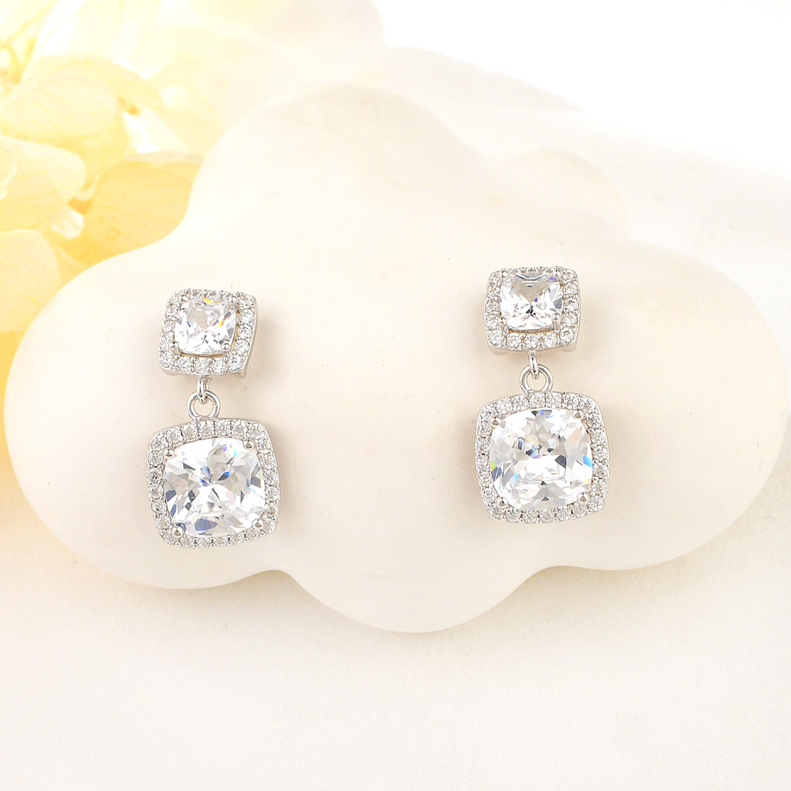 Сребърни обеци с родий 2700000053416 | колекция Delicate Silver