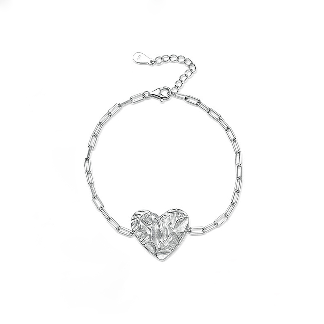 Дамска сребърна гривна сърце | колекция Delicate Silver