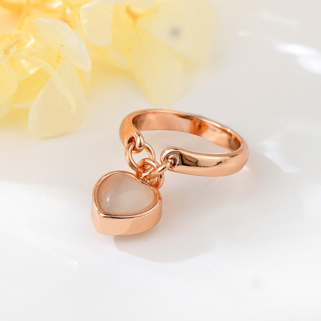 Пръстен розово позлатяване сърце K300444R | Колекция Rose Gold
