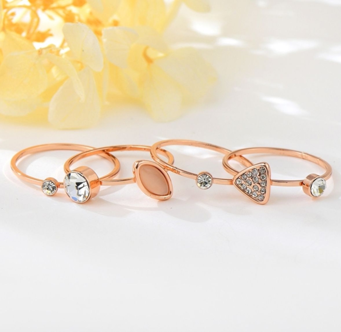 Комплект пръстени розово позлатяване 2500000024443 | Колекция Rose Gold