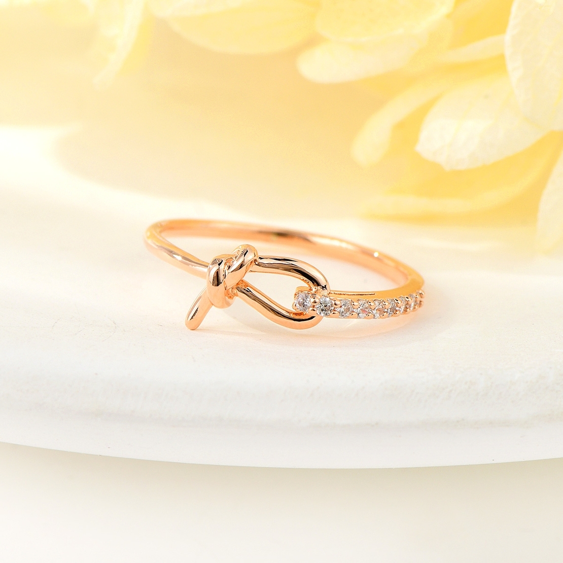 Пръстен розово позлатяване деликатен YJZ03603R | Колекция Rose Gold