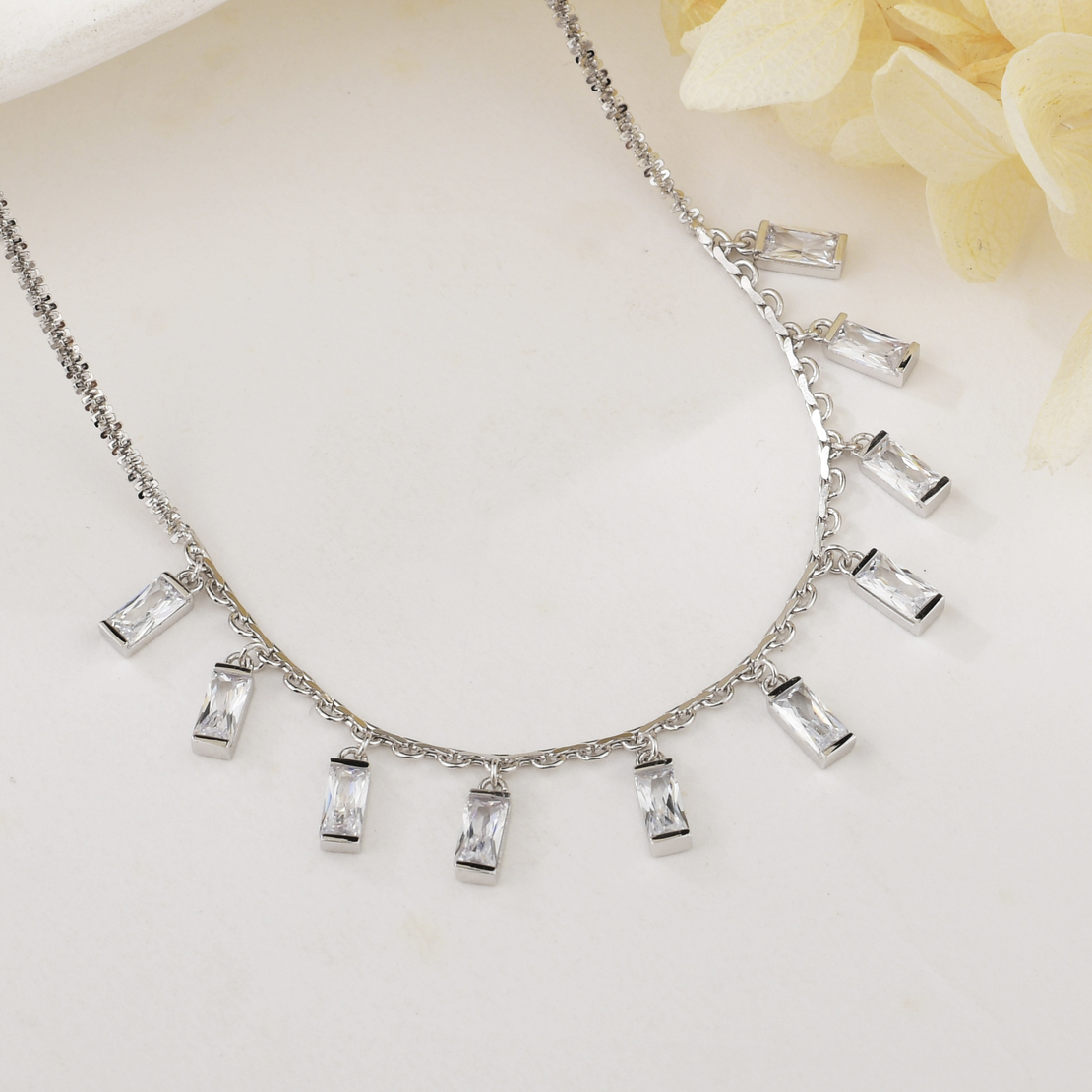 Нежно сребърно правоъгълни елементи | колекция Delicate Silver