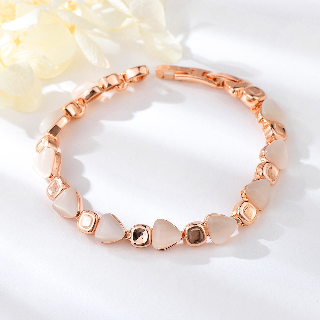 Гривна розово позлатяване котешко око 2200000016089 | Колекция Rose Gold