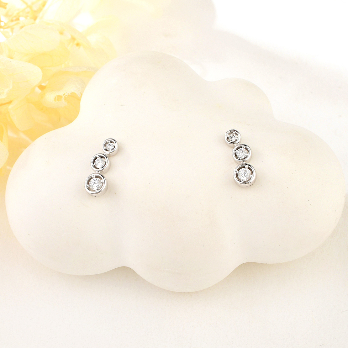 Сребърни обеци с родий 2700000053386 | колекция Delicate Silver