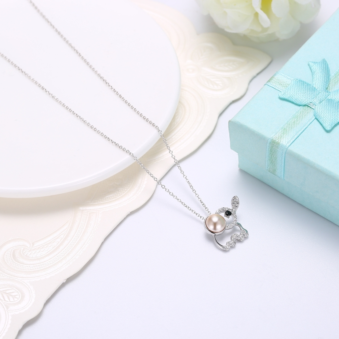 Сребърно колие Слонче Swarovski Crystals | колекция Delicate Silver