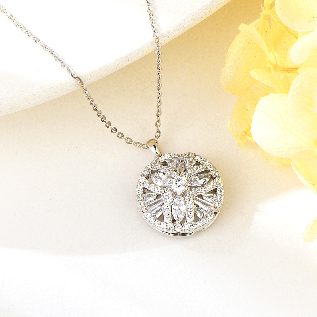 Сребърно колие с кристали 2700000043318 | колекция Delicate Silver