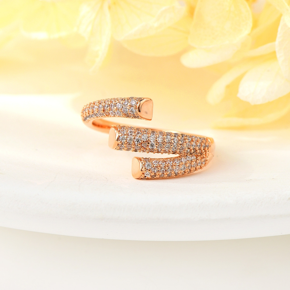Пръстен розово позлатяване деликатен | Колекция Rose Gold