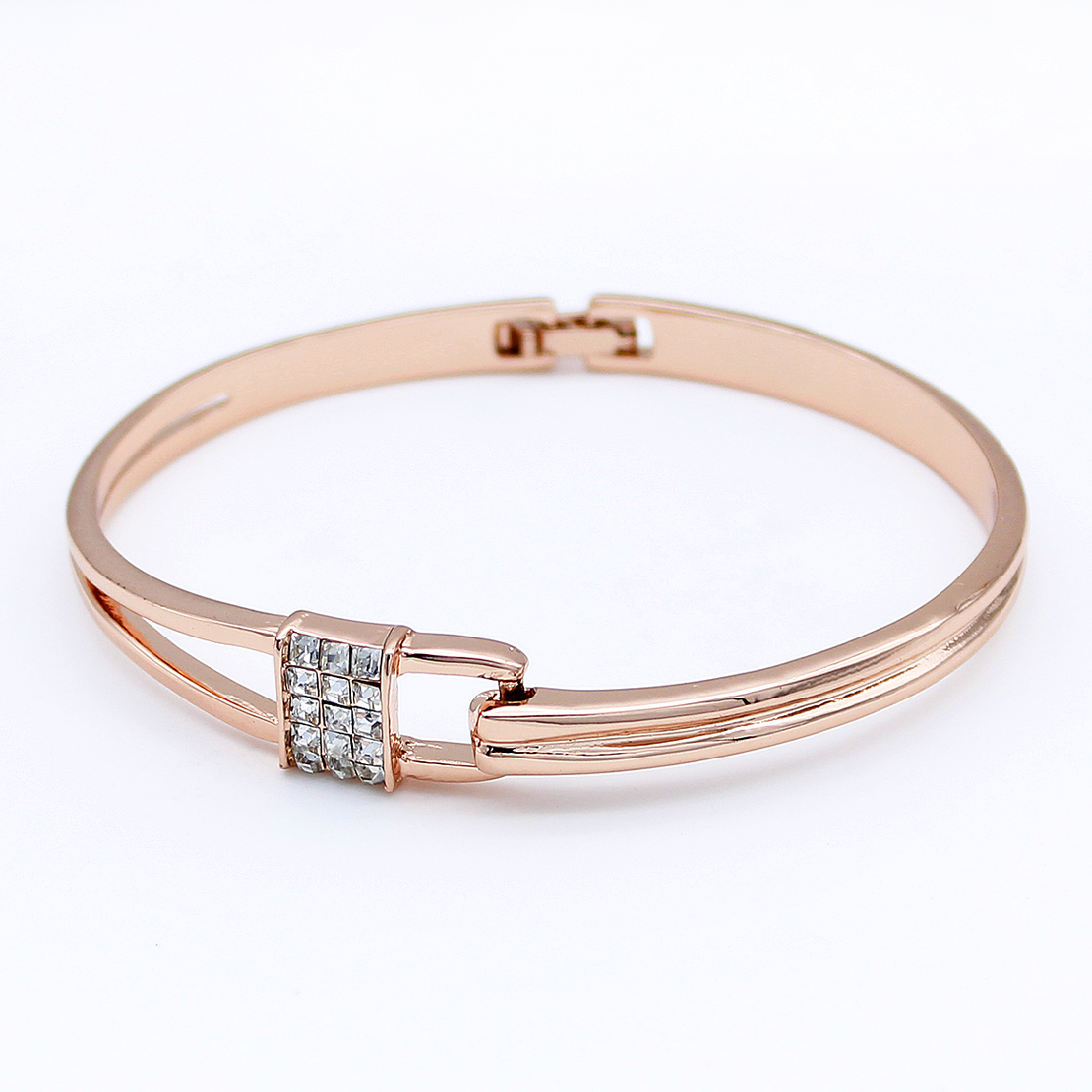 Твърда гривна розово позлатяване | Колекция Rose Gold