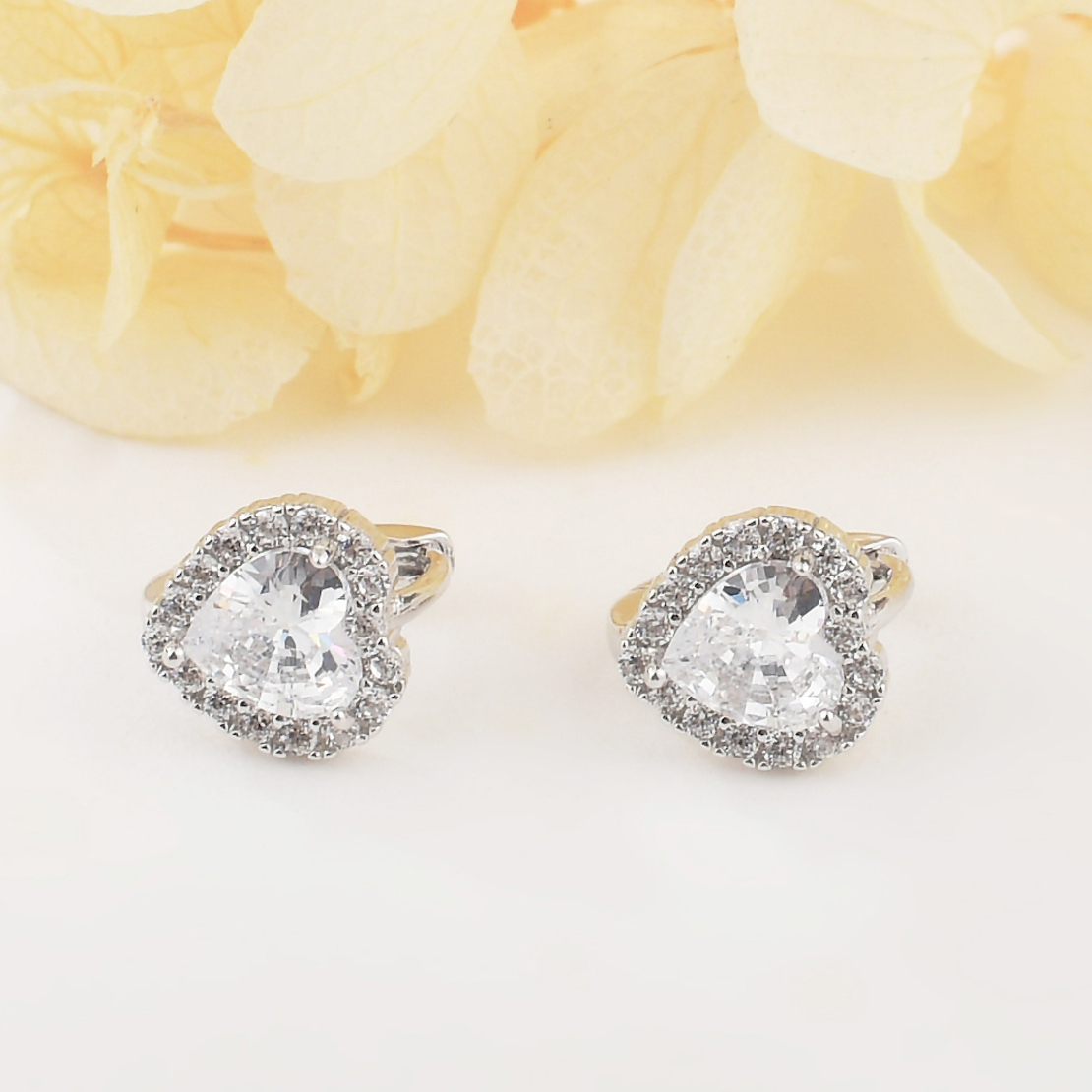 Сребърни обеци по ухото сърца 2700000062210 | колекция Delicate Silver