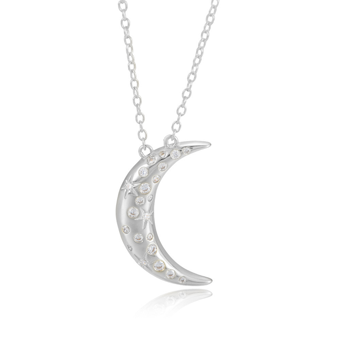 Нежно сребърно колие луна | колекция Delicate Silver