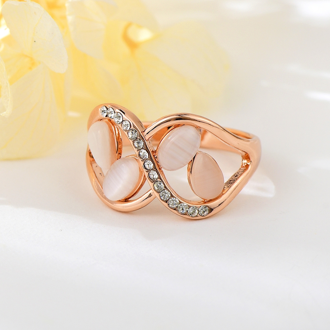 Пръстен розово позлатяване котешко ухо K300417R | Колекция Rose Gold