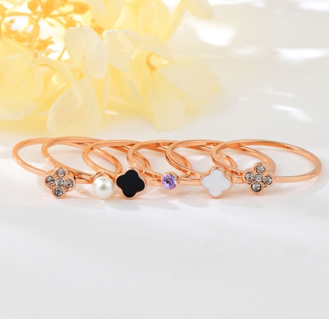 Комплект пръстени розово позлатяване 2500000024399 | Колекция Rose Gold
