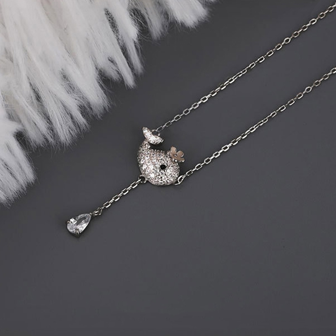 Сребърно колие Рибка Swarovski Crystals 2700000027813 | колекция Delicate Silver