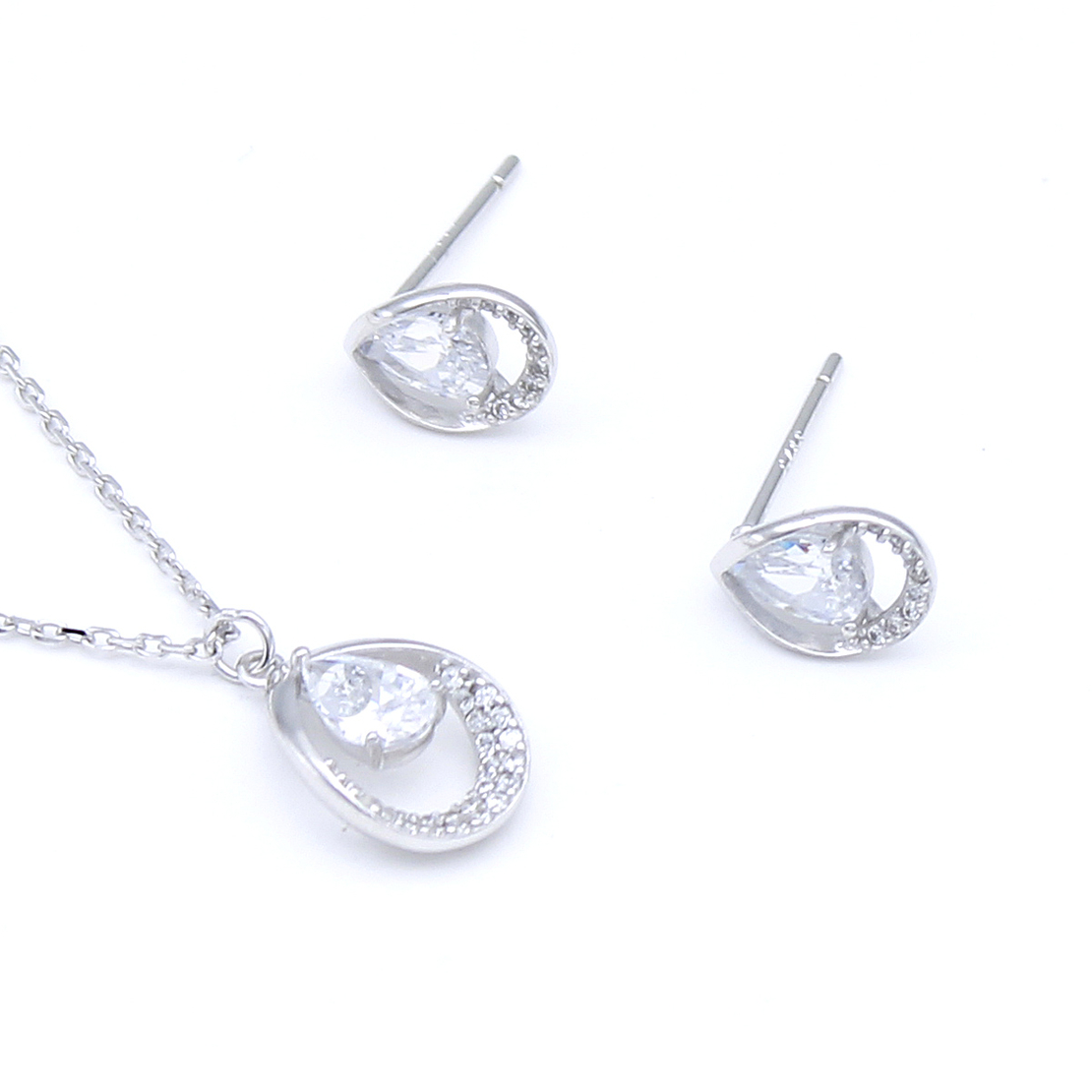 Нежен сребърен комплект капка 2700000069394 | колекция Delicate Silver