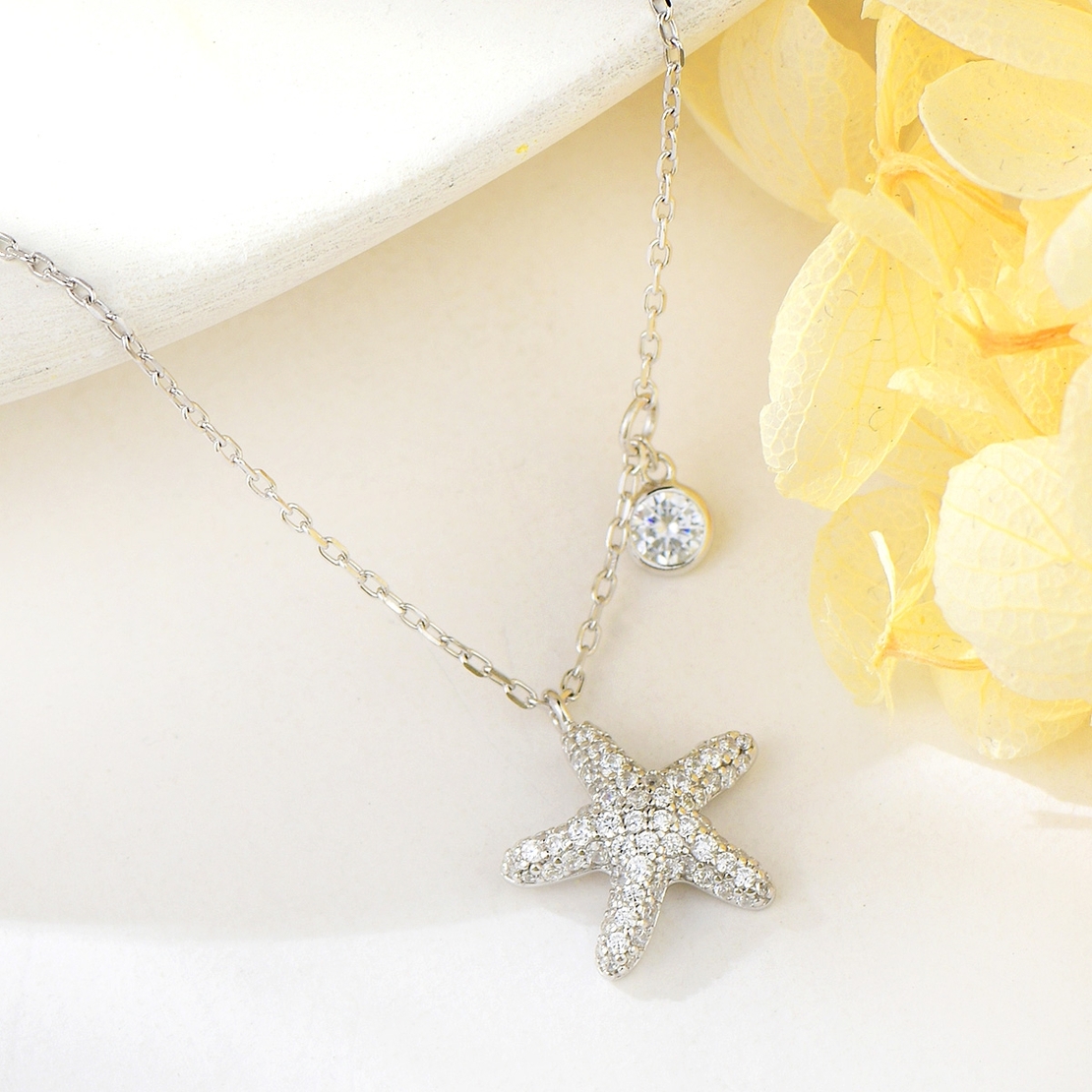 Сребърно колие Морска звезда | колекция Delicate Silver