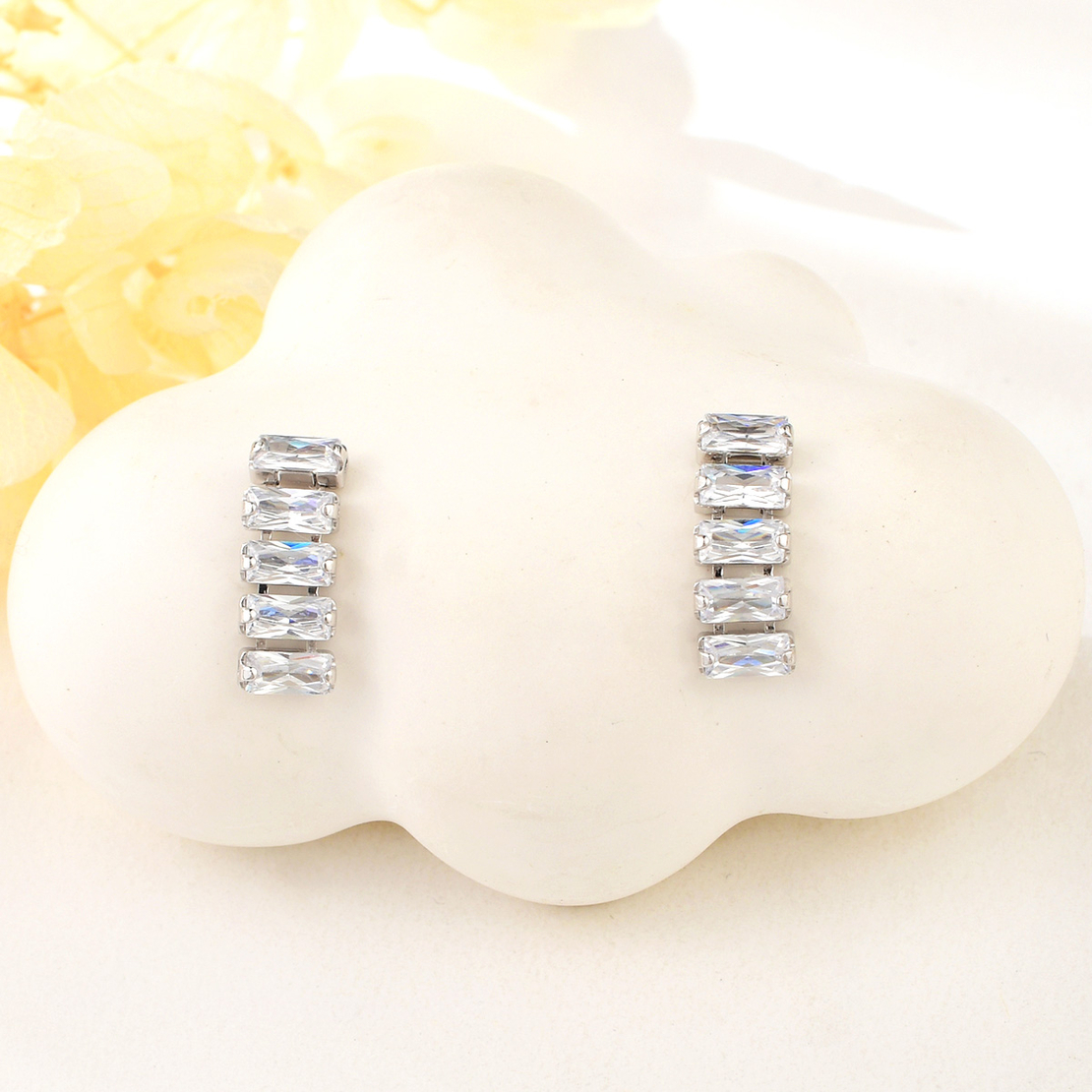 Сребърни обеци с родий 2700000053522 | колекция Delicate Silver