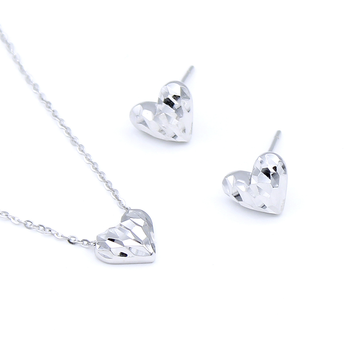 Нежен сребърен комплект сърце 2700000069417 | колекция Delicate Silver