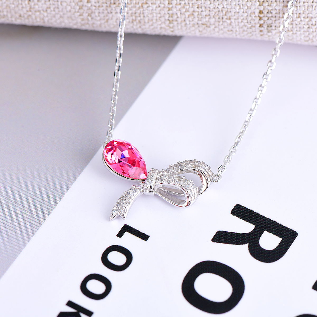 Сребърно колие с кристали Swarovski 2700000011645 | колекция Delicate Silver