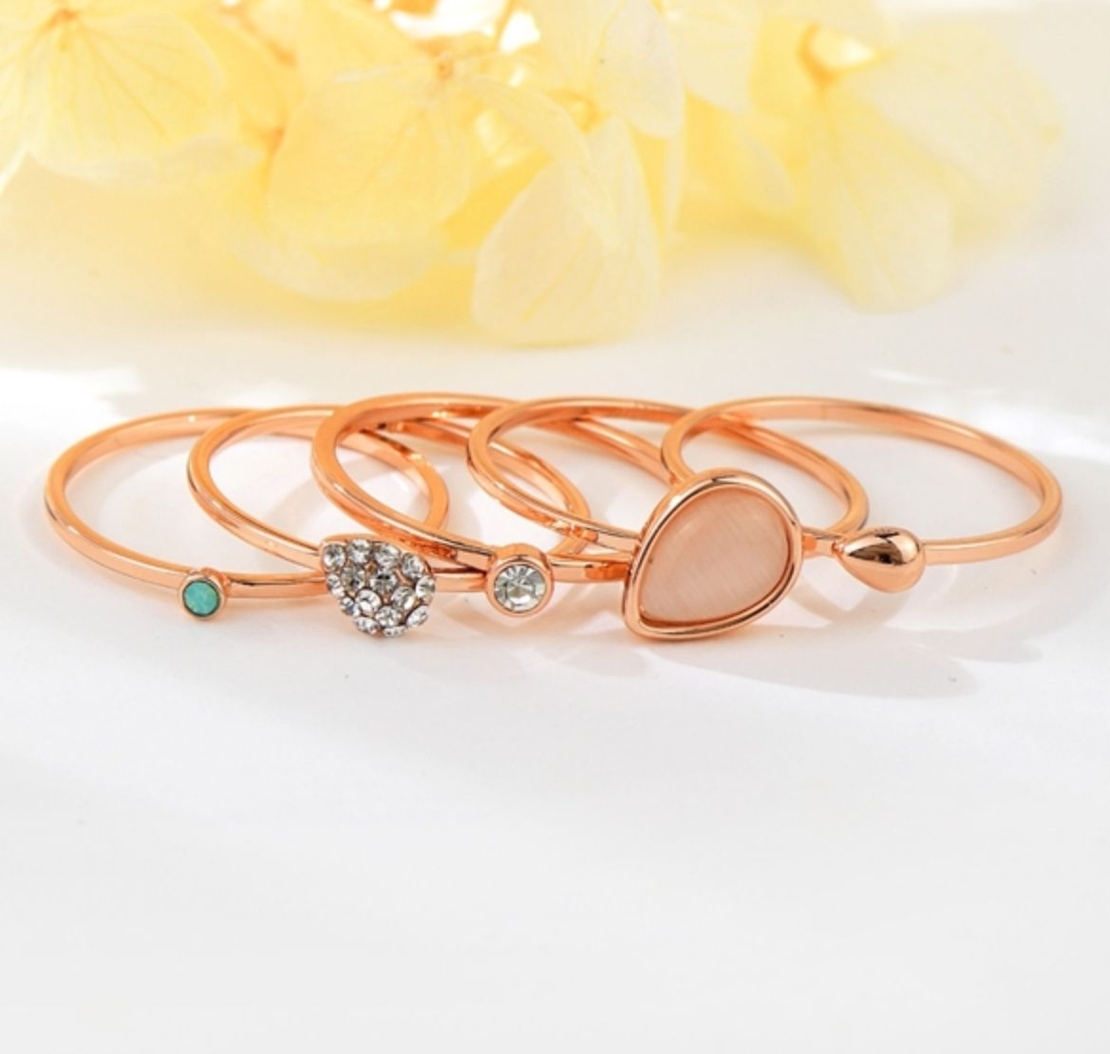 Комплект пръстени розово позлатяване 2500000024412 | Колекция Rose Gold