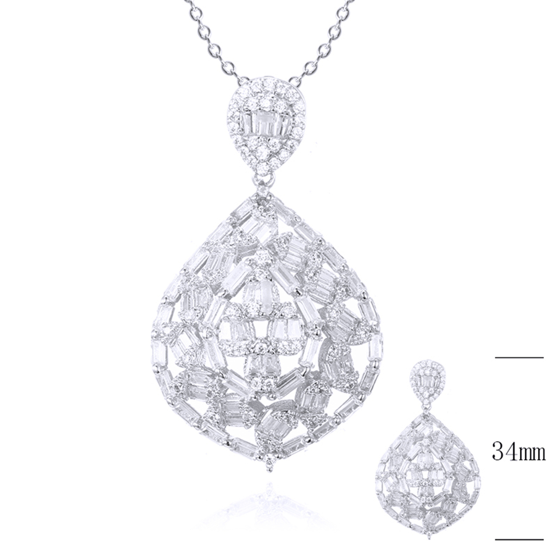 Сребърен комплект Капки 2700000035412 | Колекция Silver Premium