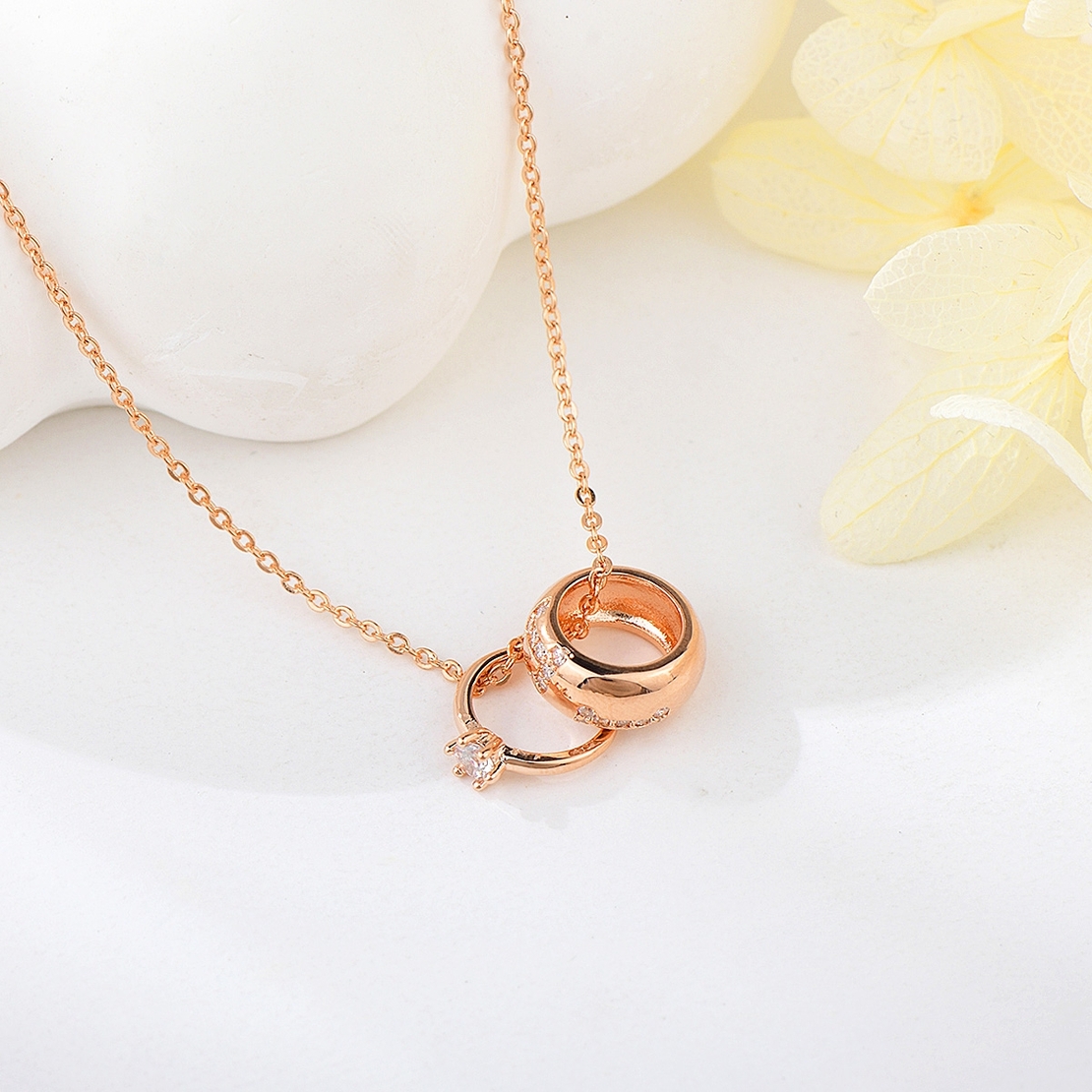 Колие розово позлатяване бракосъчетание | Колекция Rose Gold