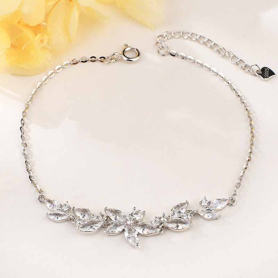 SILVER  JEWELRY - SILVER  BRACELET WITH CRYSTALS