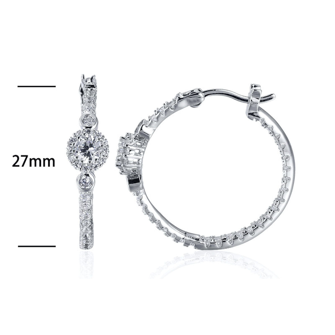Сребърни обеци 2700000007969 | Колекция Silver Premium