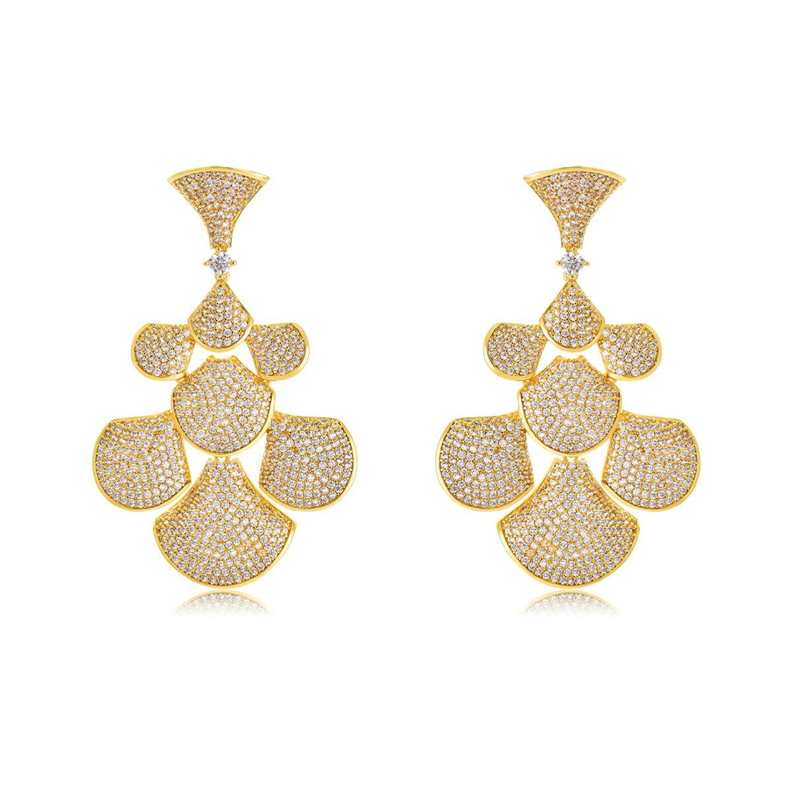Обеци жълто позлатяване с кристали Swarovski 2405112586417