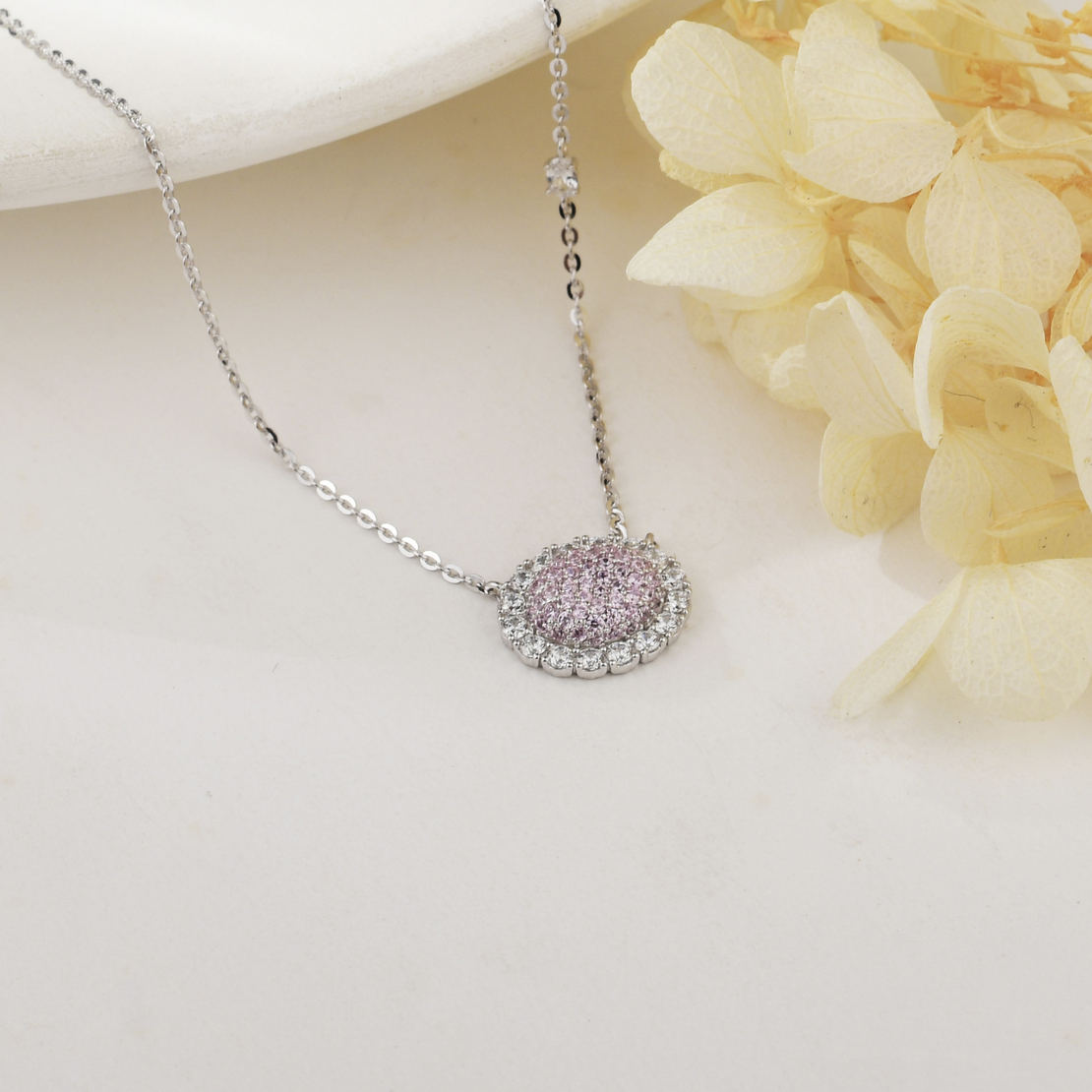 Розово нежно сребърно колие | колекция Delicate Silver
