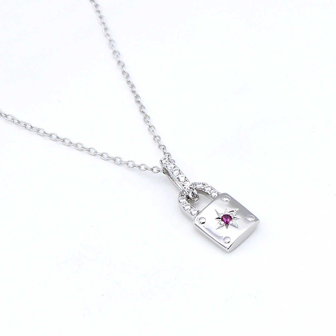 Нежно сребърно колие катинар 2700000070208 | колекция Delicate Silver