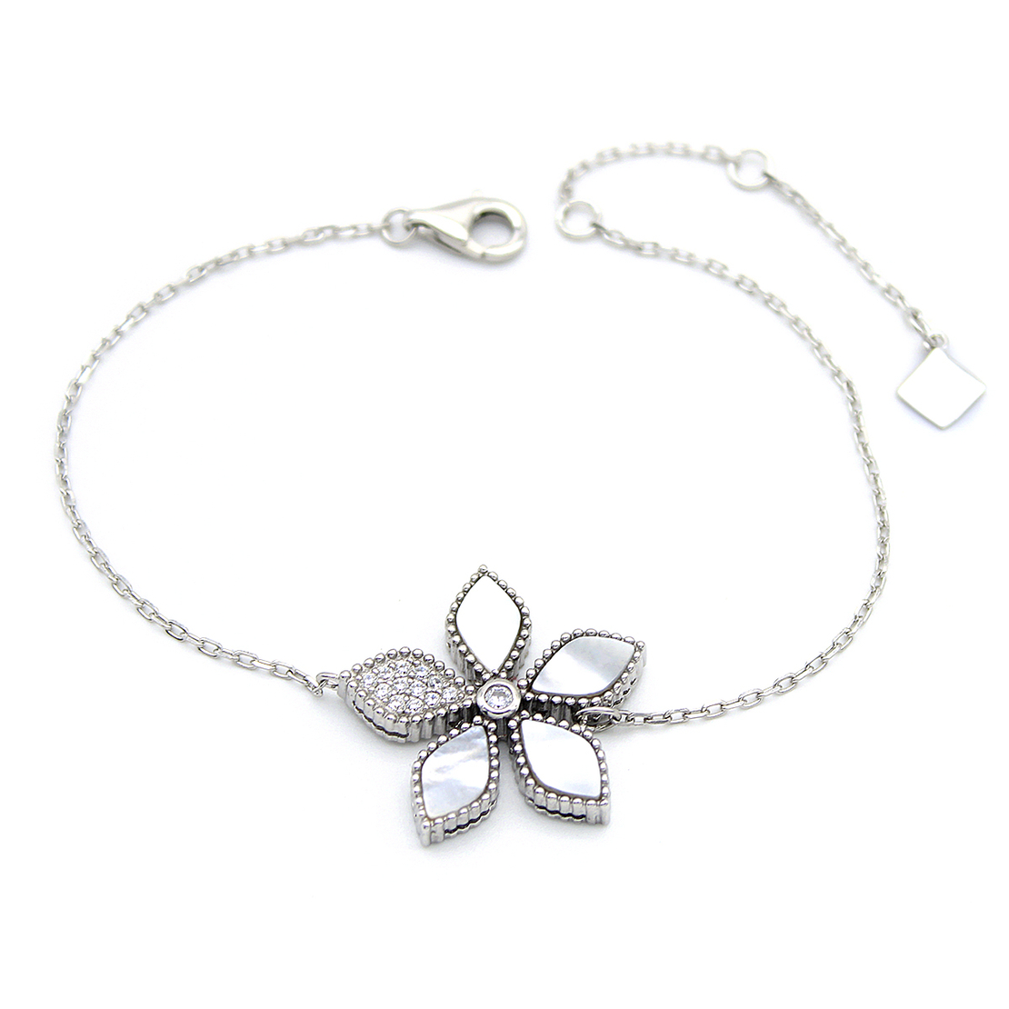 Сребърна гривна със седеф 2700000072004 | колекция Delicate Silver