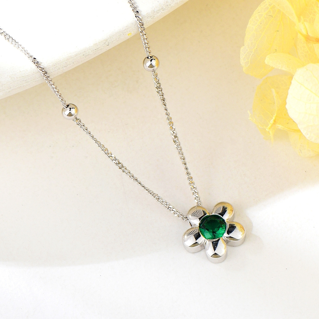 Сребърно колие Цветче | колекция Delicate Silver