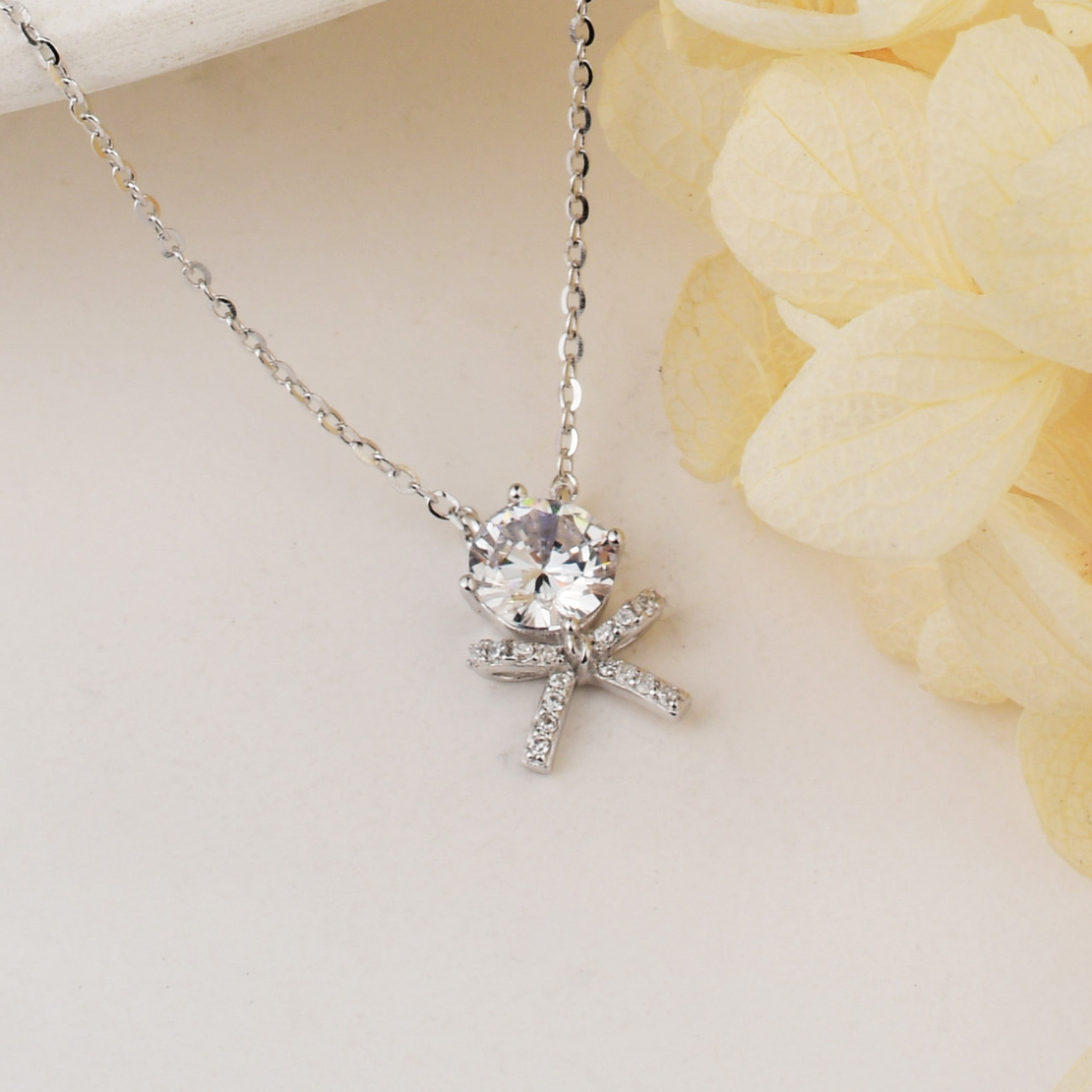 Нежно сребърно колие Панделка 2700000059180 | колекция Delicate Silver