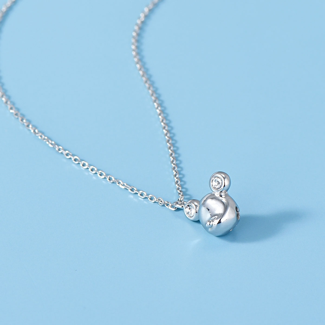 Сребърно колие мече Swarovski Crystals | колекция Delicate Silver