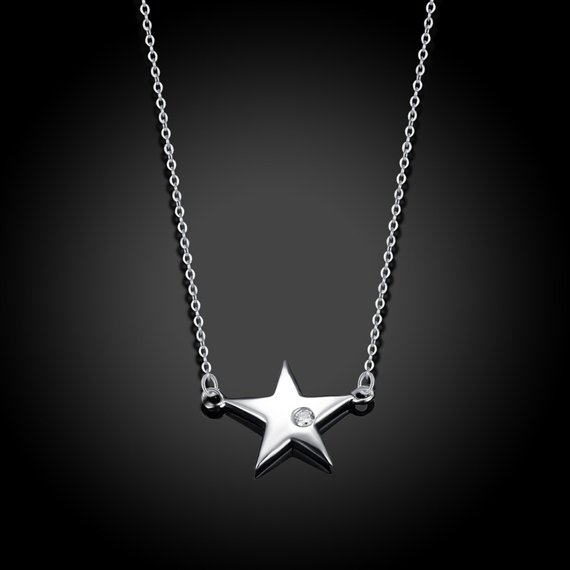 Сребърно колие Звезда Swarovski Crystals | колекция Delicate Silver