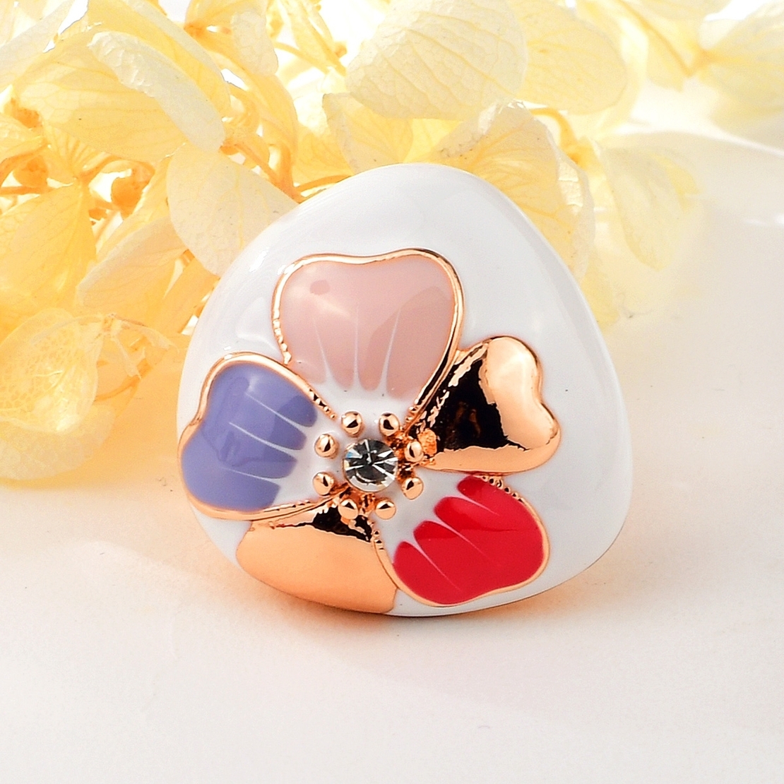 BLOSSOMING GARDEN ROSE GOLD PLATING RING