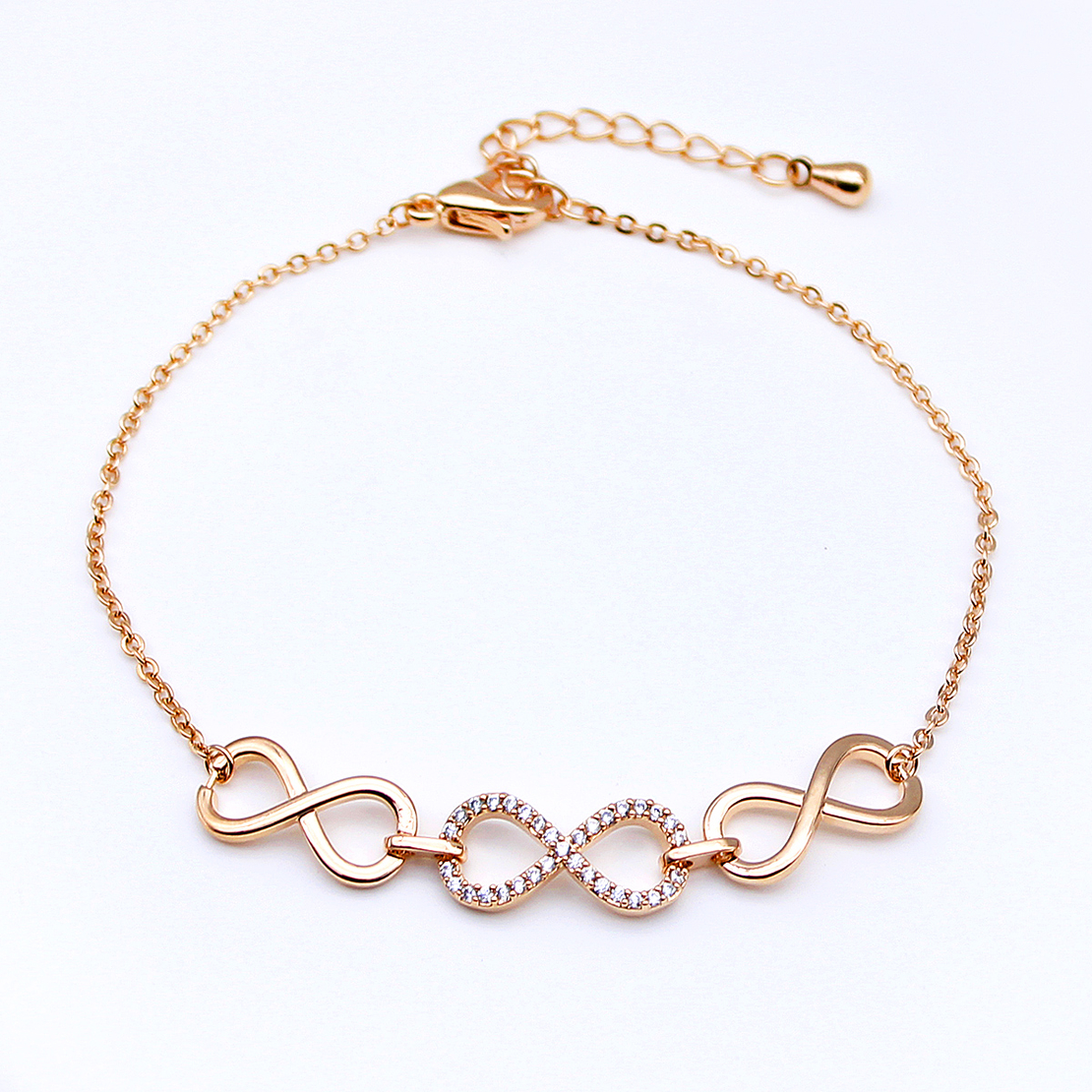 Гривна розово позлатяване Безкрайност | Колекция Rose Gold