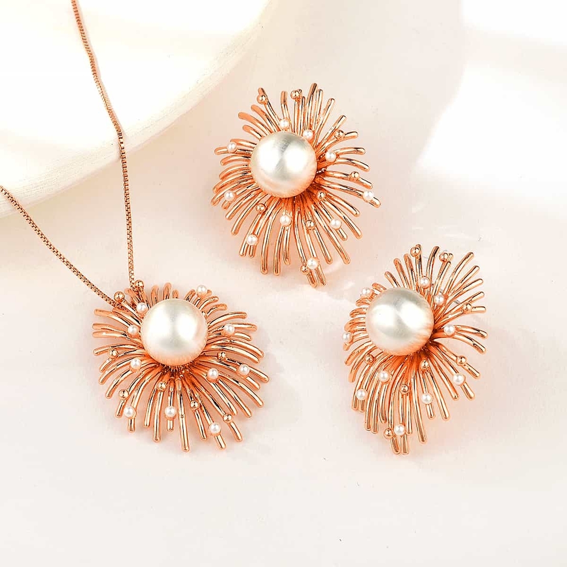 PEARL EUPHORIA SET ROSE GOLD PLATING