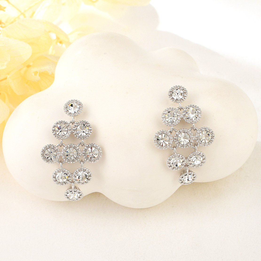 Сребърни обеци с родий 2700000052471 | колекция Delicate Silver