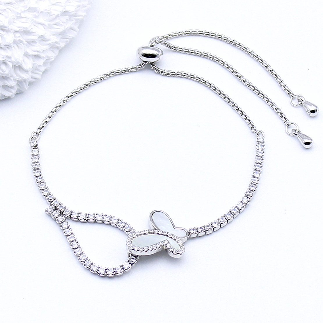 Дамска сребърна гривна пеперуда | колекция Delicate Silver