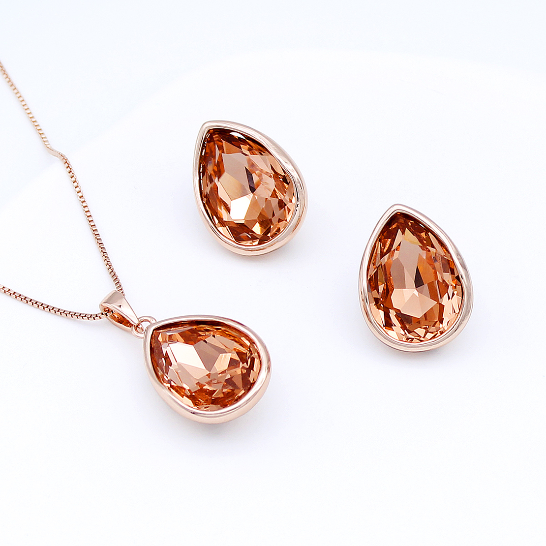 Комплект розово позлатяване алени капки 2610000005110 | Колекция Rose Gold