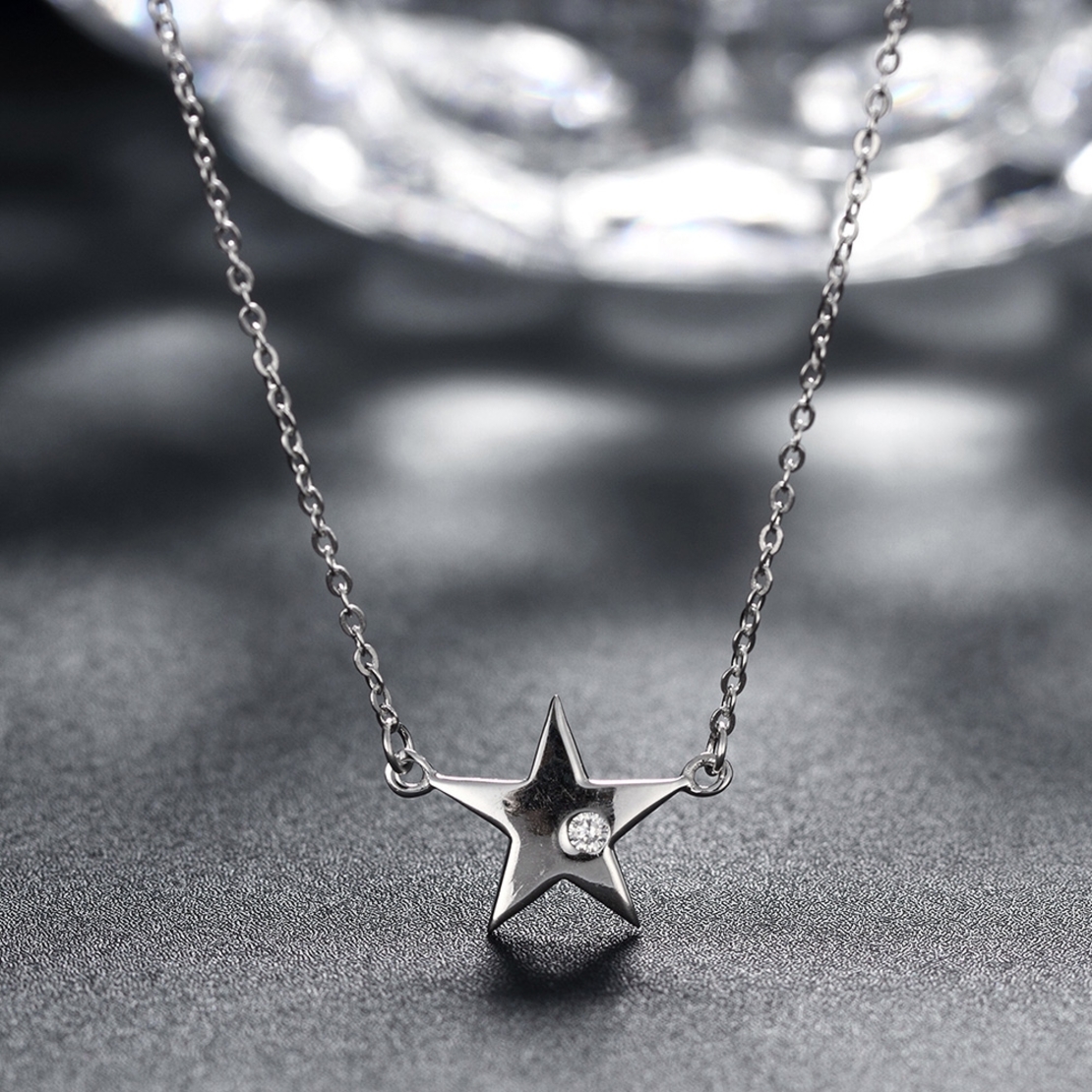 Сребърно колие Звезда Swarovski Crystals | колекция Delicate Silver