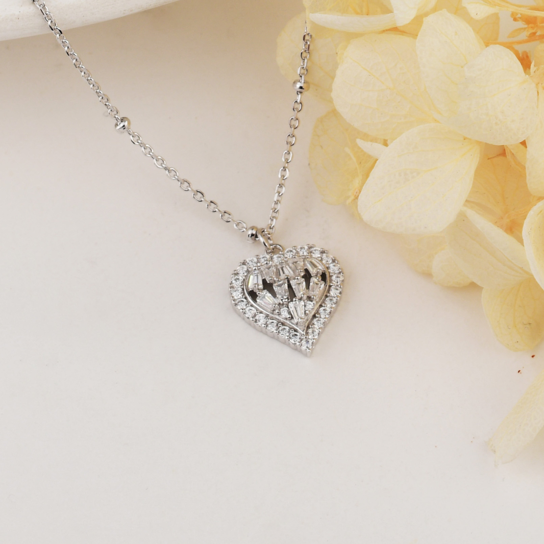 Нежно сребърно колие сърце | колекция Delicate Silver