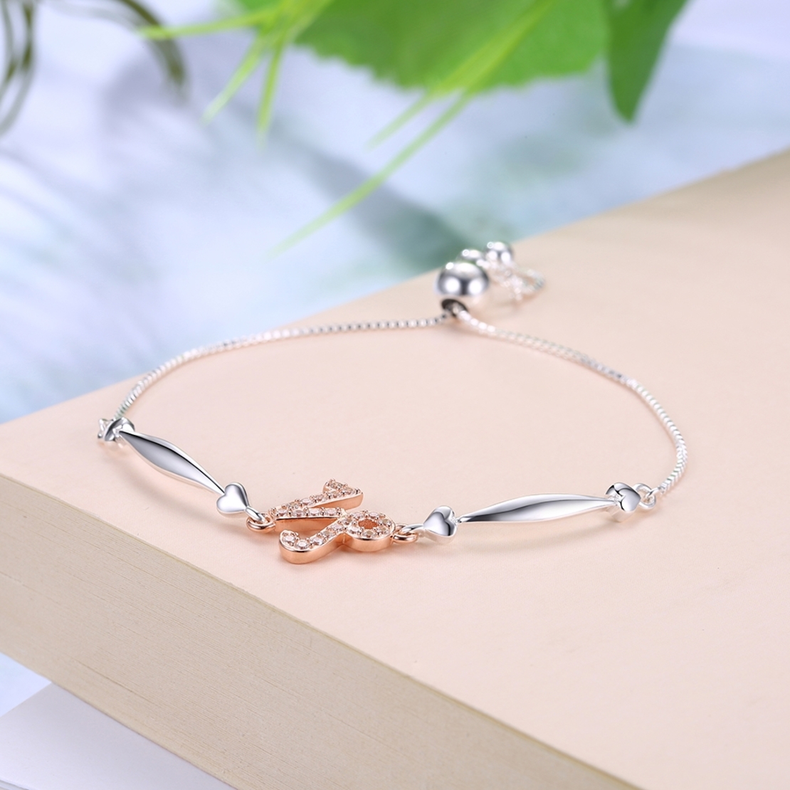 Сребърна гривна зодия Козирог с циркони | колекция Delicate Silver