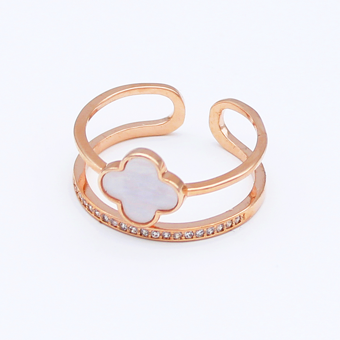 Пръстен розово позлатяване със седеф J1062106 | Колекция Rose Gold