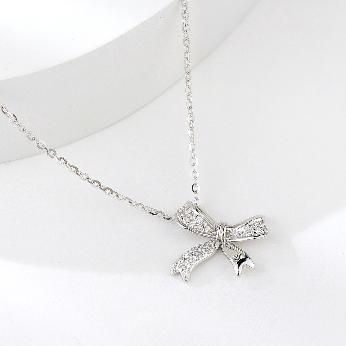 Сребърно колие Панделка 2700000034071 | колекция Delicate Silver
