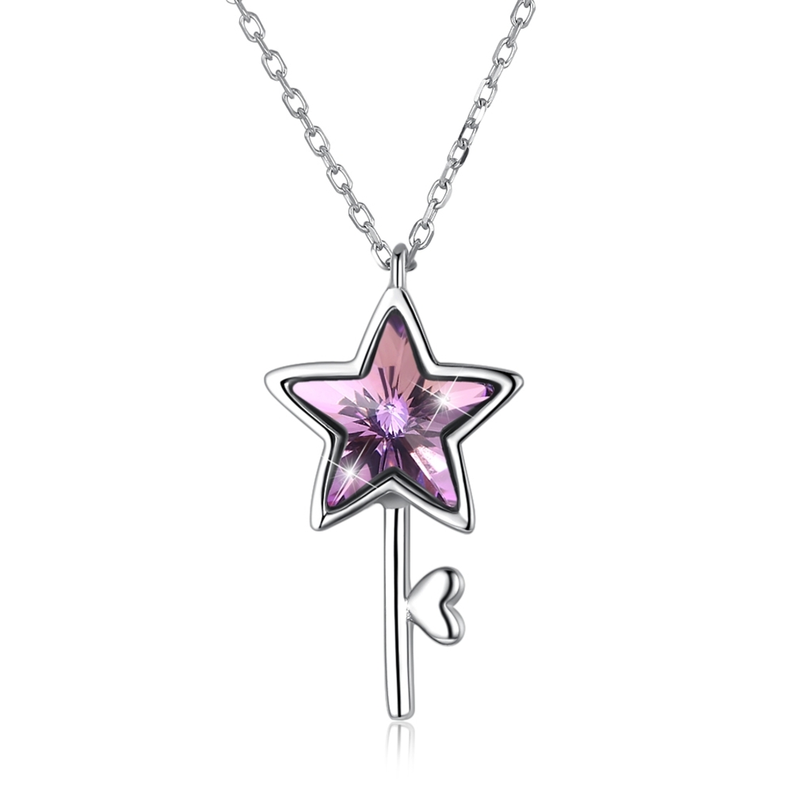 Сребърно колие звезда Swarovski Crystals | колекция Delicate Silver | 2700000027455