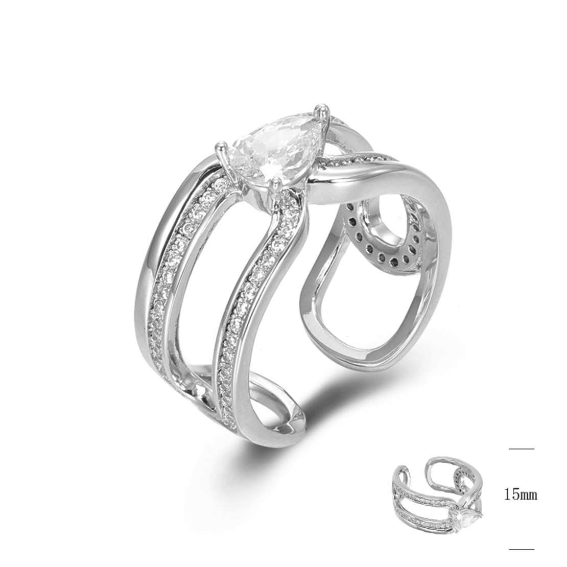 Сребърен пръстен SJ44878-K | Колекция Silver Premium
