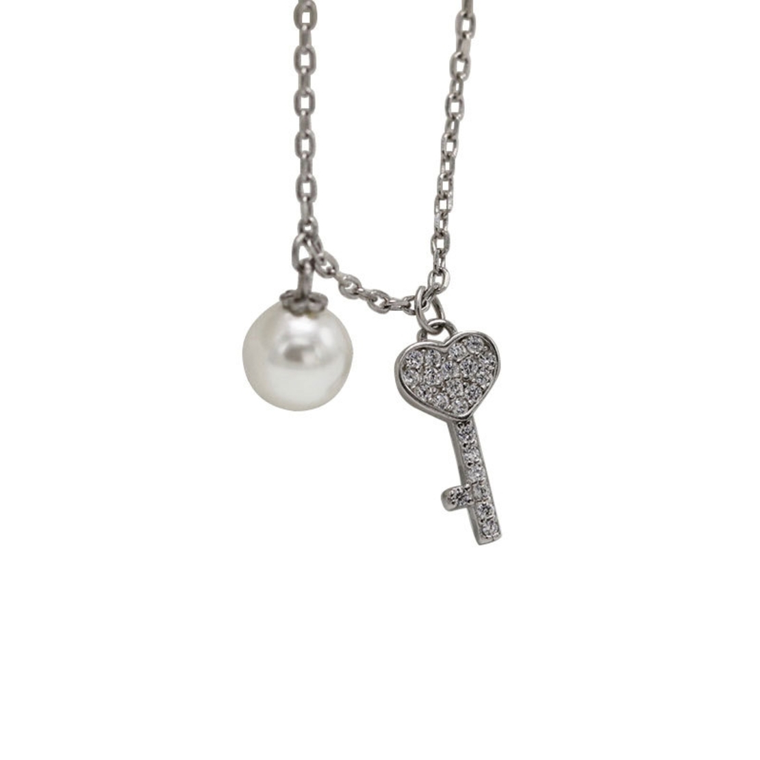 Сребърно колие Ключ Swarovski Crystals 2700000027943 | колекция Delicate Silver